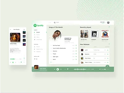 Spotify Redesign artist clean ui design minimal mobile interface music music app music player travis scott uidesign