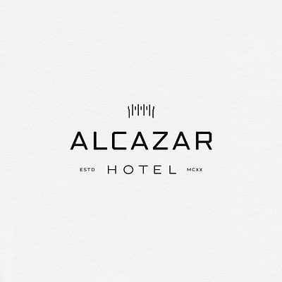 Alcazar Hotel brand branding design hotel lettering logo monogram type typography