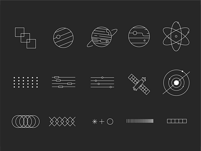 Icons for True North branding icons
