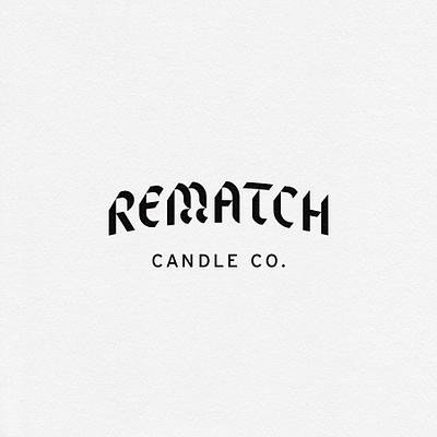 Rematch Candle Co. blackletter brand branding design lettering logo monogram type typography vintage