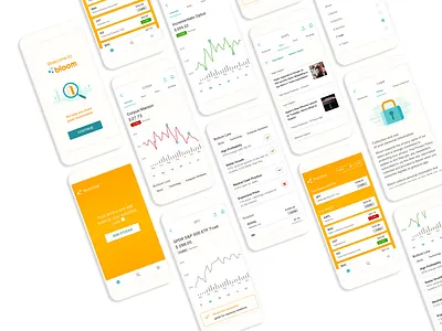 Bloom case study cover image app design branding case study design fintech illustration investing logo product design ui ux visual design
