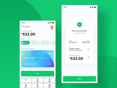 Credit Card Mobile Payment UI creditcard figmadesign mobile ui money transfer payment app ui uidesign uiux ux