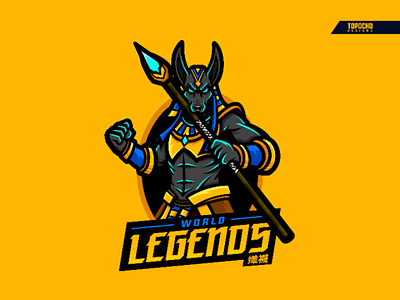 WORLD LEGENDS anubis artwork brand design egypt esport esports gaming logo icon illustration logo logo game logo gaming logo insporation mascot design mascot logo sport sport logo sports vector