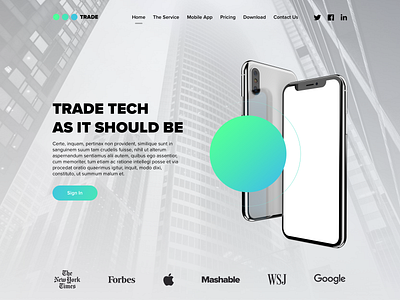 TradeHero grey hero image ui ux ui web white