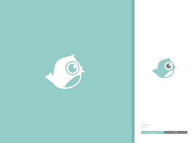 Beak design flat icon logo vector