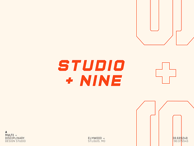 Studio + Nine Identity branding design design studio icon design identity identity branding identity design identity system logo nine st.louis texture type lockup type logo typography vector