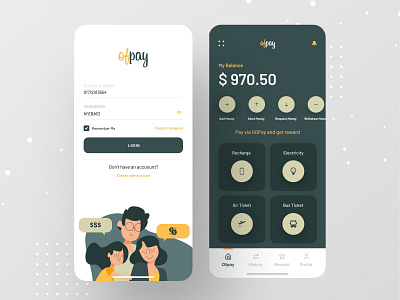 Ofpay - Online Payment App app design bank bank app banking banking app branding googlepay ios app ofspace online payment online payments pay payment payment app payment form payment method payments paypal paytm