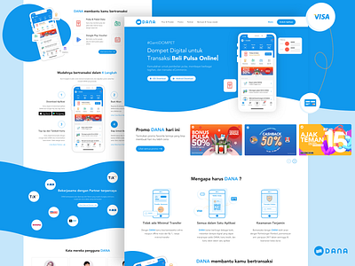 DANA Landing Page - Concept Revamp clean app design company ewallet landing page landing page design ui ux design uidesign uxdesign wallet app