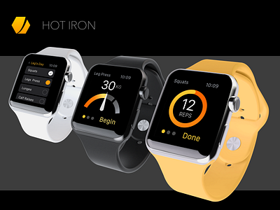 Hot Iron Fitness App app apple watch fitness gym health logging mobile tracking ui ux