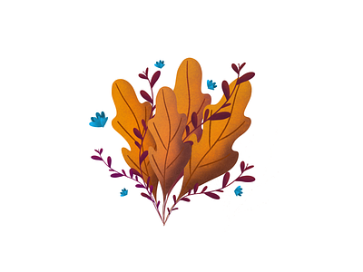 Autumn applepencil design illustration ipad ipadpro leafs plants procreate