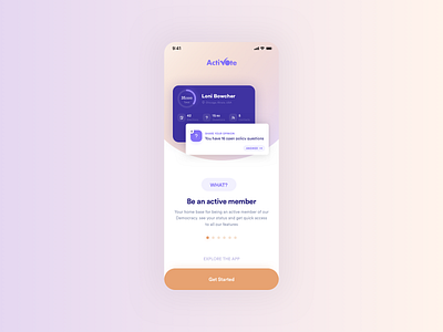 Vote app - Onboarding app appdesign design flat login onboarding product design sign sign in signup ui uidesign userinterface ux uxdesign vote walkthrough