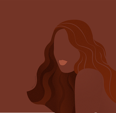 Brown GIrl branding brown colored colored women design digital art flat illustration girl illustration modern modern illustration vector wavy hair women