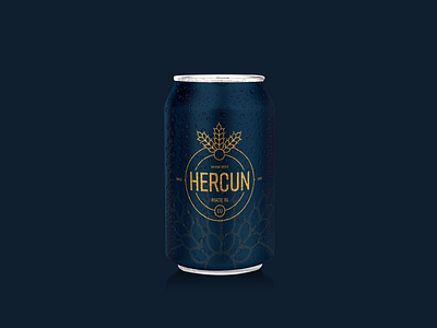 Hercun Beer logo 2d beer beer branding beer can beer label brand identity branding branding and identity branding design can design drink flat food food and drink foodie identity informal logo vector