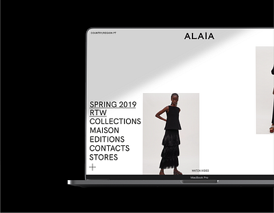 Aläia — Webdesign Concept 2d digital design fashion fashion brand fashion website high fashion layout minimal minimalism ui webdesign website