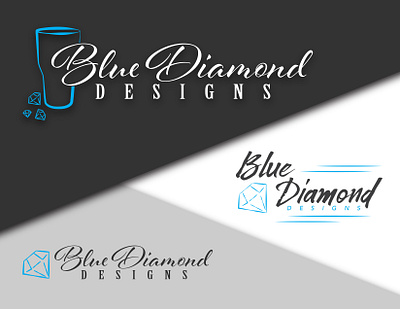 Blue Diamond Designs Logo branding clean design logo logo design minimal typography