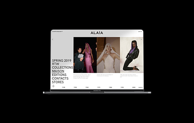 Aläia — Webdesign Concept 2d design digital design fashion fashion website layout luxury luxury brand minimal ui webdesign website