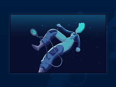 Fantasy Story 11 | Storytelling Illustration 2d art cartoon character dark drown fantasy flat illustration girl illustration inspiration night ocean water