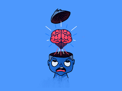 Mind blown brain drawing illustration kid mind procreate