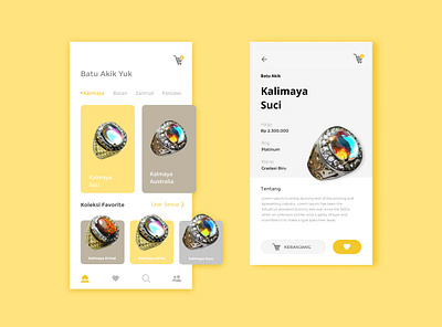 Ring Store App app batu cincin design illustration mobile mobile app mobile ui ring rings ringtone store ui uidesign uiux ux ux ui