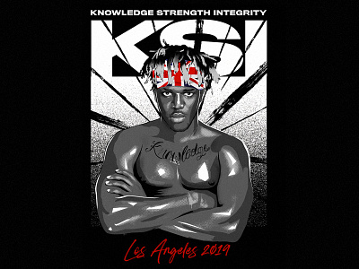 KSI T-shirt design boxing illustration ksi sports t shirt