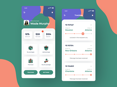 Delivery app concept design mobile ui ux