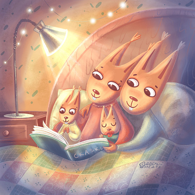 Bedtime story childrenbookillustration illustration