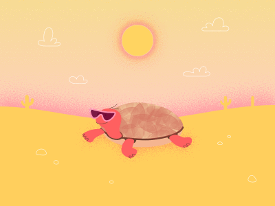 Turtle-Alien after affects alien animal animation animation 2d cartoon character daynight desert fast gif landscape mograph noisy sahara shapes shell textured tortoise turtle