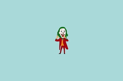 Joker character design happy illustraion jocker movie joker ui