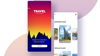 TRAVEL APP DESIGN android app design cover design graphicdesign mockup mockups ui ux ui ux design uidesign userinterface