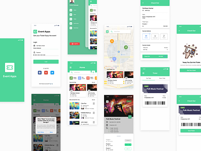 Event Apps app booking app design event ios mobile ticket ui ux