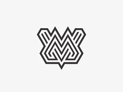 MV identity lettermark letters line logo logotype mark monogram symbol typogaphy