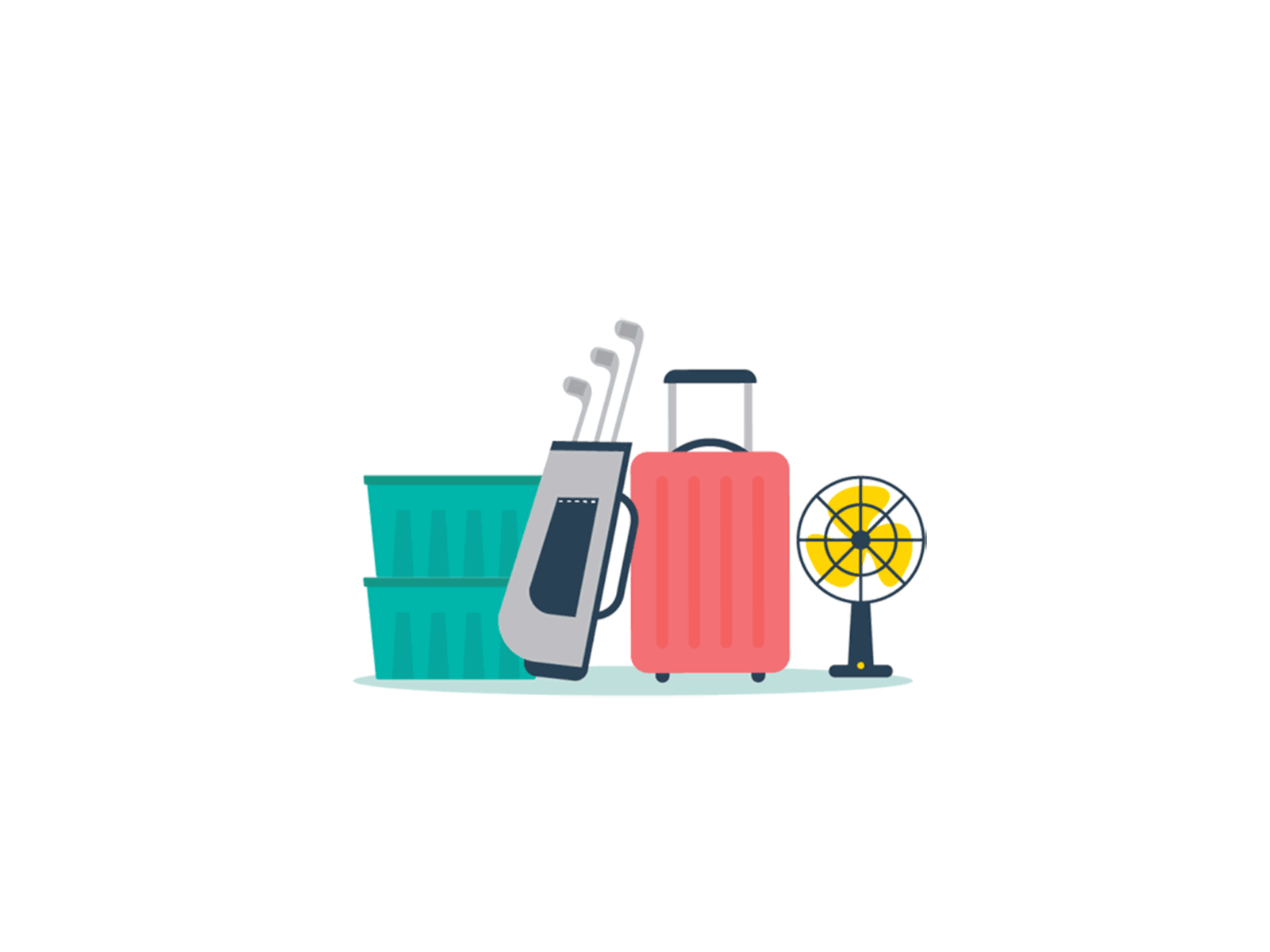 Pick Up icon illustration motiongraphics