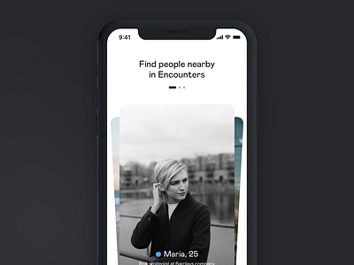 Encounters onboarding animation badoo cards dating download onboarding principle profile prototype prototypes swipes