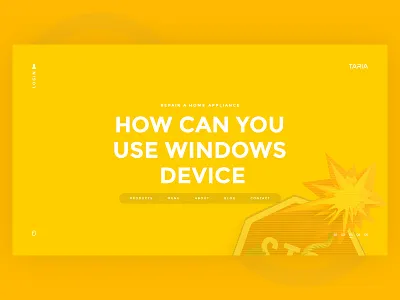 Creative Yellow Landing Page app branding creative design designer homepage landing screen template ui ui kit ui kits web