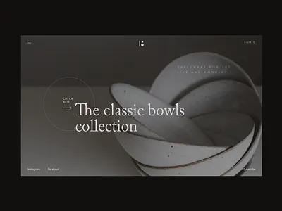 Dinnerware Shop bowl bowls clean dinnerware dishes minimal site ui ui design ux web website