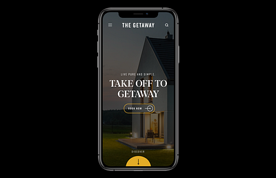 The Getaway Mobile design interaction design minimal ui web website