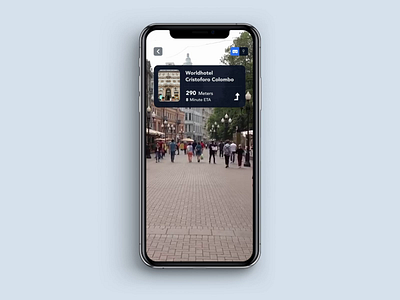 AR Nearby App Navigation aftereffects android animation app ar arrows augmentedreality destination interaction ios live map mobile motion navigation nearby product design ui ux