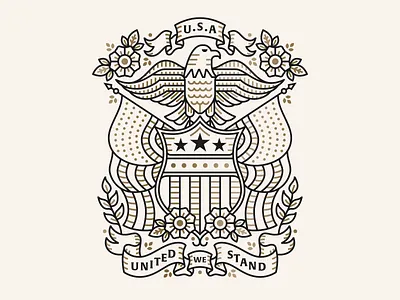 Afterhours 2019 Poster 2019 afterhours austin democracy eagle flags illustration monoline poster texas