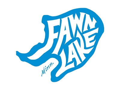 Fawn Lake apparel fishing hand lettering handlettering illustration lake minnesota outdoors shirt t shirt