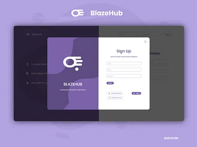 Sign Up Pop-Up account daily ui 016 dailyui form login popup sign up form signin signup signup page
