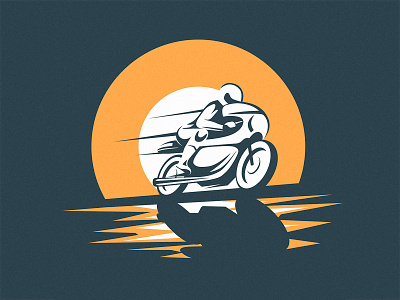 Classic caferacer illustration. cafe classic clean illustration minimalism motor motorbike motorcycle old racer reflection retro simple sport superbike vector