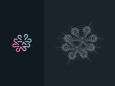 Nanoparticle biochemistry biotechnology branding chemistry innovation logo logo design logotype macromolecule mark molecule nanoparticle nanotechnology particle photochemistry photophysics physics polymer science technology
