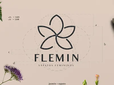 Flemin - Grid fibonacci flower golden ratio golden ratio logo goldenratio logo naming nature