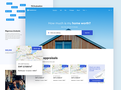 Real Advisor Valuation Page architecture clean clean ui home modern modern house real estate redesign simple webdesign website
