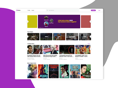 BIDEO - Online Video Streaming design ui ui design uiux