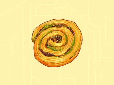 Chocolate Pistachio Snail / L'escargot Chocolat-Pistache chocolate du pain et des idées escargot food illustration pastry pistachio travel