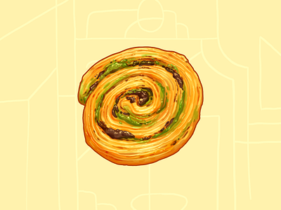 Chocolate Pistachio Snail / L'escargot Chocolat-Pistache chocolate du pain et des idées escargot food illustration pastry pistachio travel