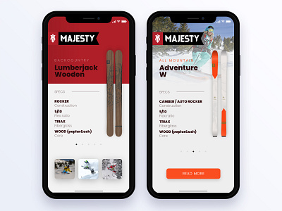 Ski sorting - part 1 adobe xd interface mobile mobile ui skiing ui xd