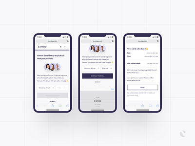 Phone Consults - Patient Scheduler booking bookings calendar curology dashboard doctor medical product design scheduler telemedicine ui ux