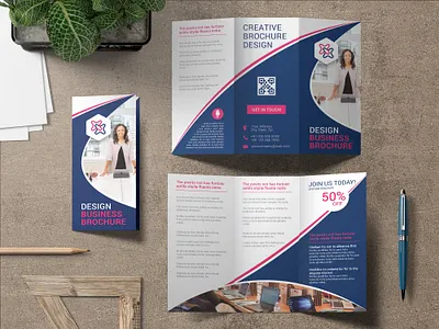 Tri - Fold Brochure Design adobe illustrator brandidentity brochure business colorful company corporate creative design design development illustration logo marketing print ready professional trifold brochure uiux website